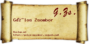 Gálos Zsombor névjegykártya